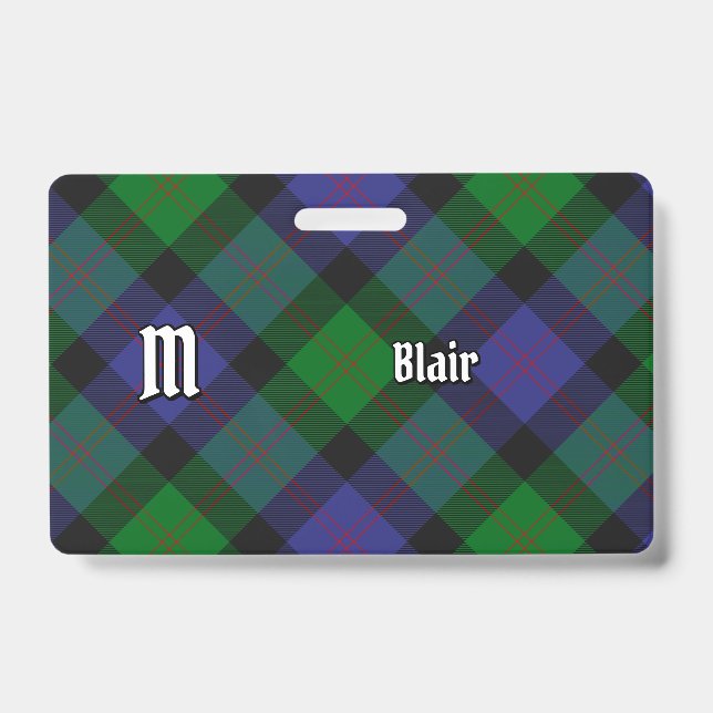 Badge Insigne Clan Blair Tartan (Front)