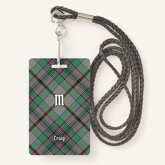 Badge Insigne Clan Craig Tartan (Devant avec lanière)