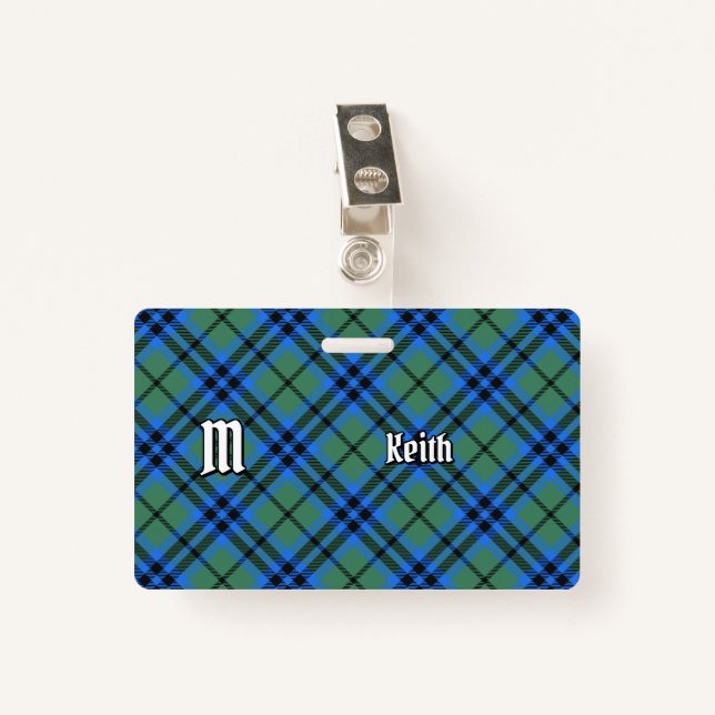Badge Insigne Clan Keith Tartan (Devant avec clip)