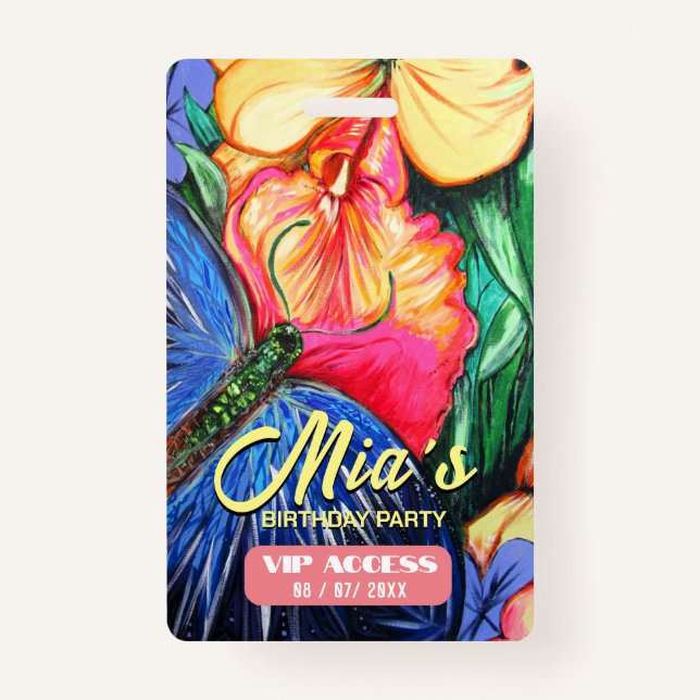 Badge Insigne d'accès VIP pour la fête d'anniversaire (Devant)