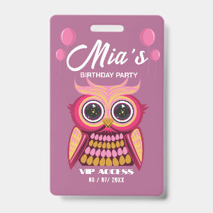 Badge Insigne d'accès VIP pour la fête d'anniversaire