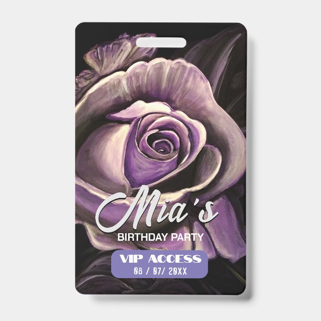 Badge Insigne d'accès VIP pour la fête d'anniversaire (Avant)