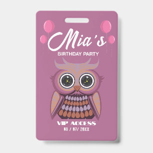 Badge Insigne d'accès VIP pour la fête d'anniversaire