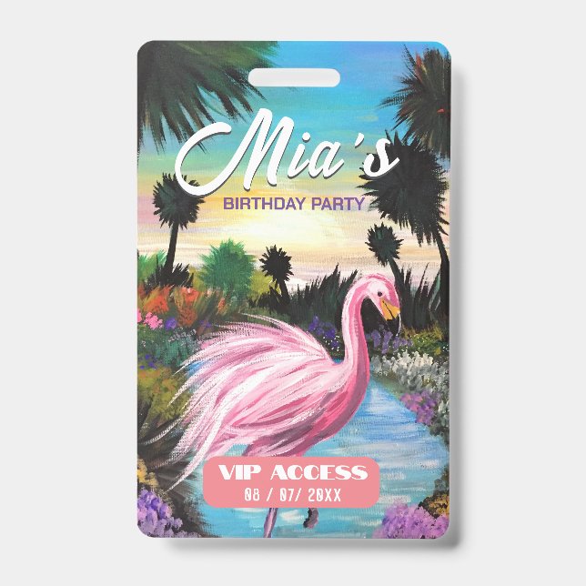 Badge Insigne d'accès VIP pour la fête d'anniversaire (Avant)