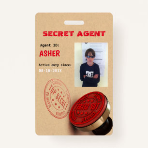 Badge Insigne d'agent secret de partie d'espion