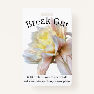 Badge Insigne Dahlia ID de rupture