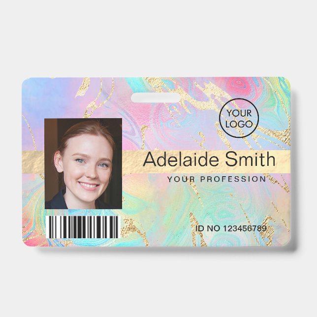 Badge insigne d'art en marbre fluide (Front)