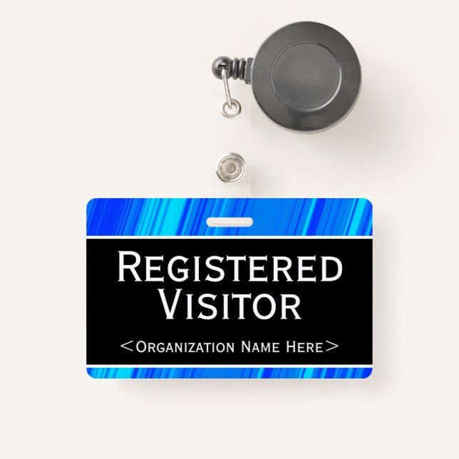 Badge Insigne de base "de visiteur enregistré" (Front with Retractable)