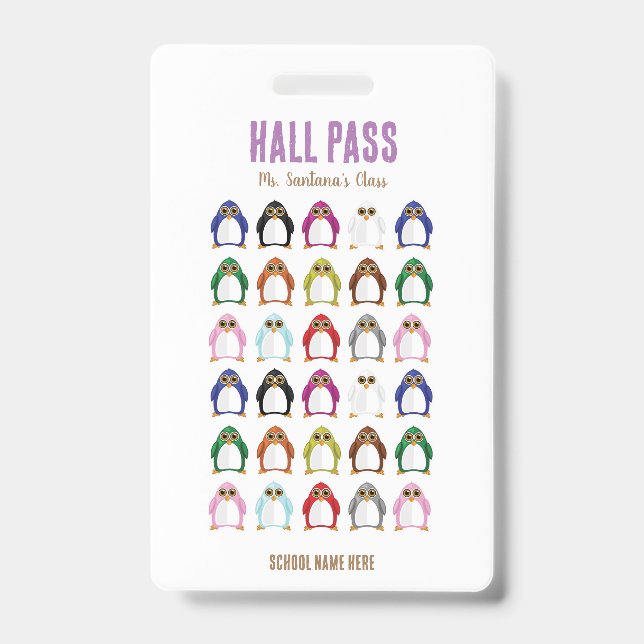 Badge Insigne de carte Penguin Variety Hall Pass (Avant)
