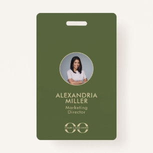 Badge Insigne de code QR minimaliste de l'employé de l'e