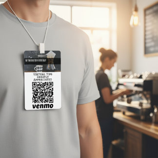 Badge Insigne de code QR sans cordon virtuel
