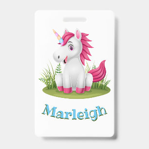 Badge Insigne de naissance licorne mignonne pour cadeau