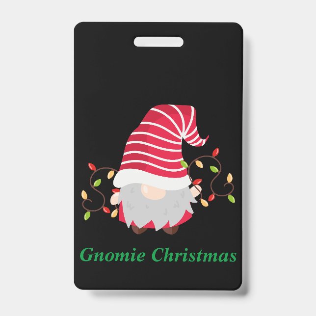 Badge Insigne de Noël Gnomie (Avant)