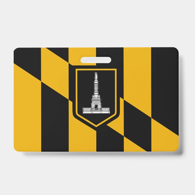 Badge Insigne de nom avec drapeau de Baltimore City (Avant)