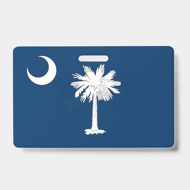 Badge Insigne de nom avec drapeau de Caroline du Sud, Ét (Avant)