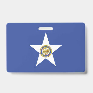 Badge Insigne de nom avec drapeau de Houston City