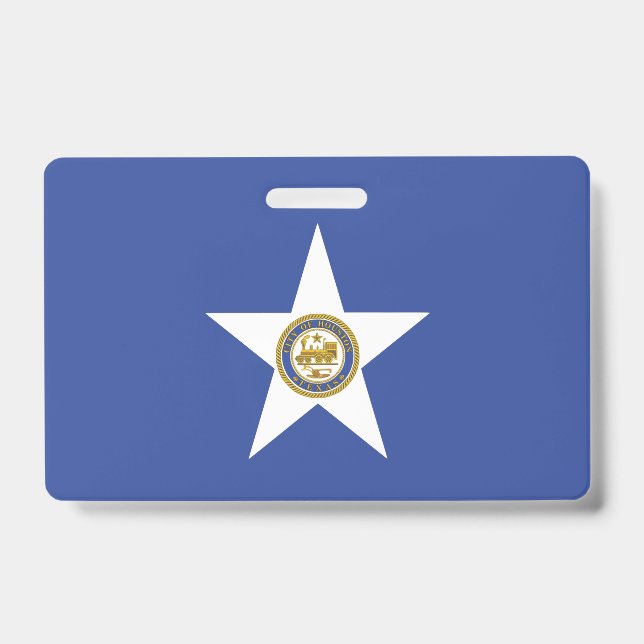 Badge Insigne de nom avec drapeau de Houston City (Avant)