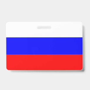 Badge Insigne de nom avec drapeau de la Russie