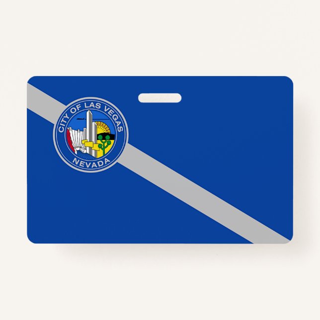 Badge Insigne de nom avec drapeau de Las Vegas City (Devant)