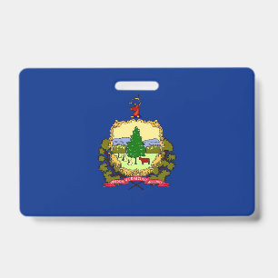Badge Insigne de nom avec drapeau de l'État du Vermont, 