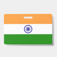 Insigne de nom avec drapeau de l'Inde