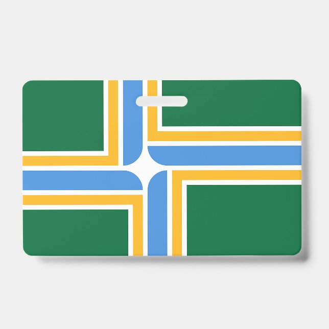 Badge Insigne de nom avec drapeau de Portland City (Avant)