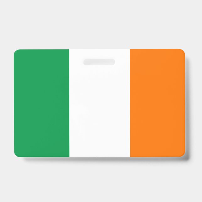 Badge Insigne de nom avec drapeau d'Irlande (Avant)