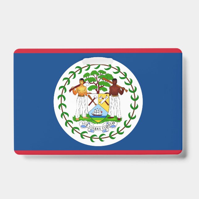Badge Insigne de nom avec drapeau du Belize (Avant)