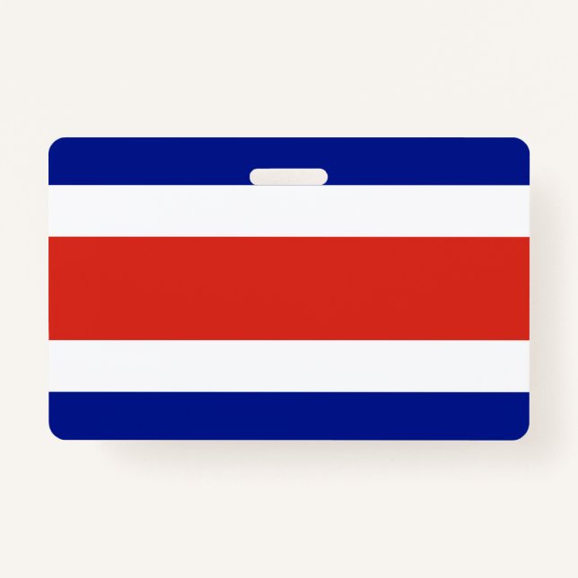 Badge Insigne de nom avec drapeau du Costa Rica (Devant)