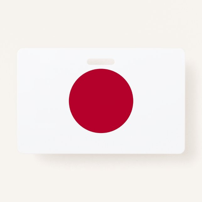 Badge Insigne de nom avec drapeau du Japon (Devant)