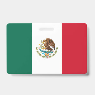 Badge Insigne de nom avec drapeau du Mexique