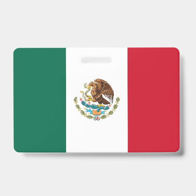 Badge Insigne de nom avec drapeau du Mexique (Avant)