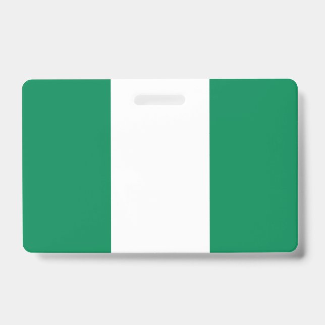 Badge Insigne de nom avec drapeau du Nigeria (Avant)