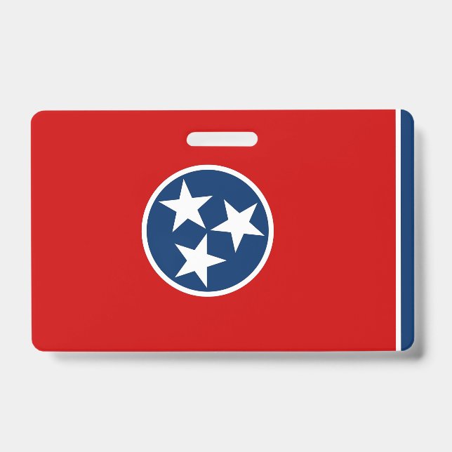 Badge Insigne de nom avec drapeau du Tennessee, États-Un (Avant)
