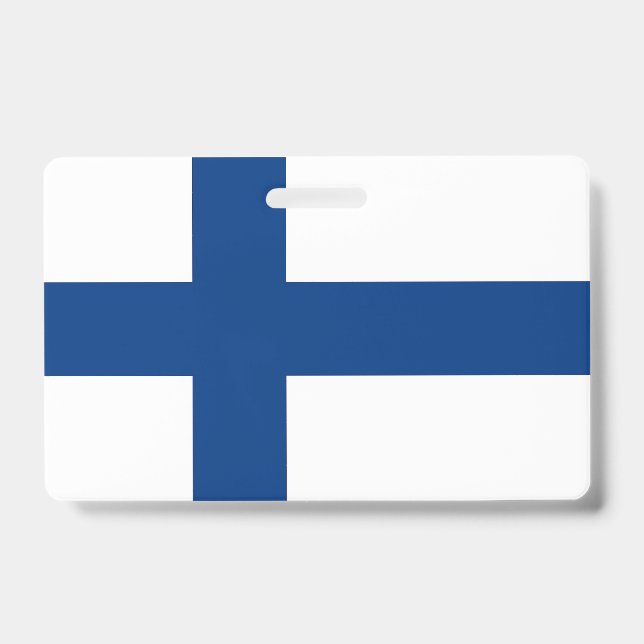Badge Insigne de nom avec le drapeau de la Finlande (Avant)