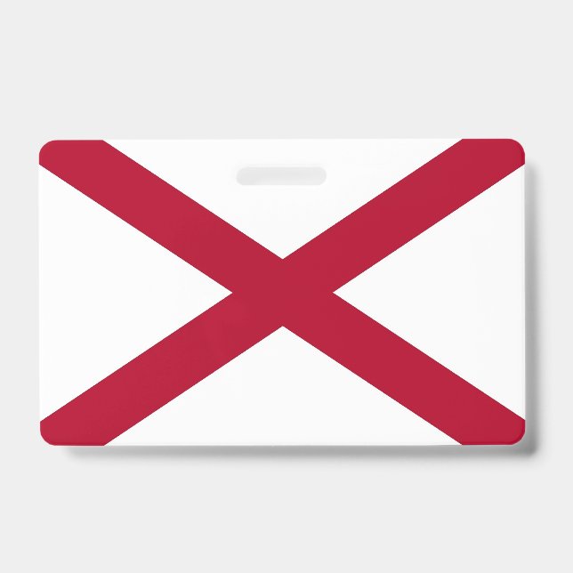 Badge Insigne de nom avec le drapeau de l'Alabama State, (Avant)