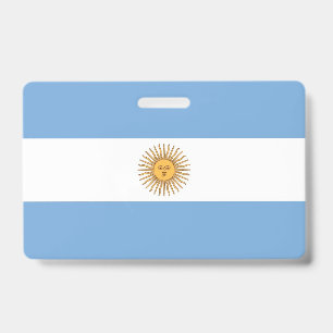 Badge Insigne de nom avec le drapeau de l'Argentine