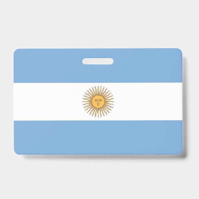Badge Insigne de nom avec le drapeau de l'Argentine (Avant)