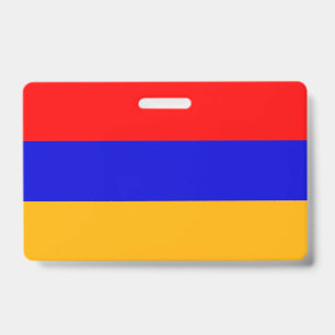 Badge Insigne de nom avec le drapeau de l'Arménie