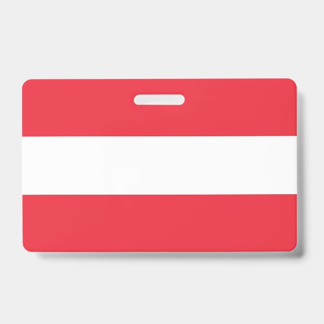 Badge Insigne de nom avec le drapeau de l'Autriche (Avant)