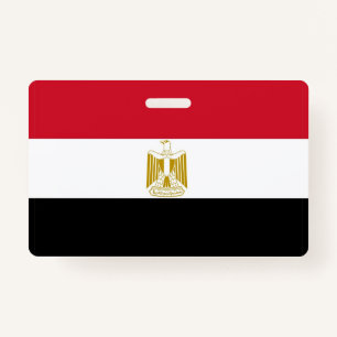 Badge Insigne de nom avec le drapeau de l'Égypte