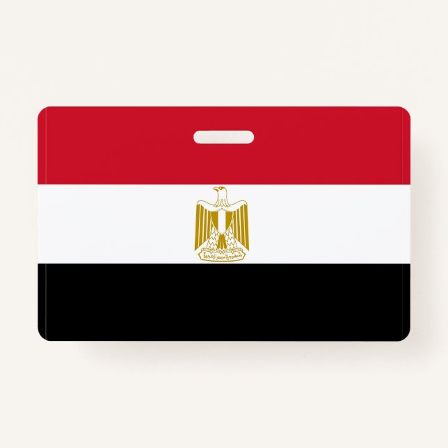 Badge Insigne de nom avec le drapeau de l'Égypte (Devant)