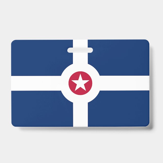 Badge Insigne de nom avec le drapeau d'Indianapolis City (Face)