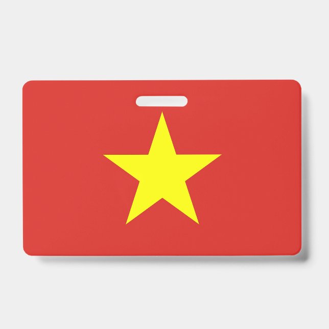 Badge Insigne de nom avec le drapeau du Vietnam (Avant)