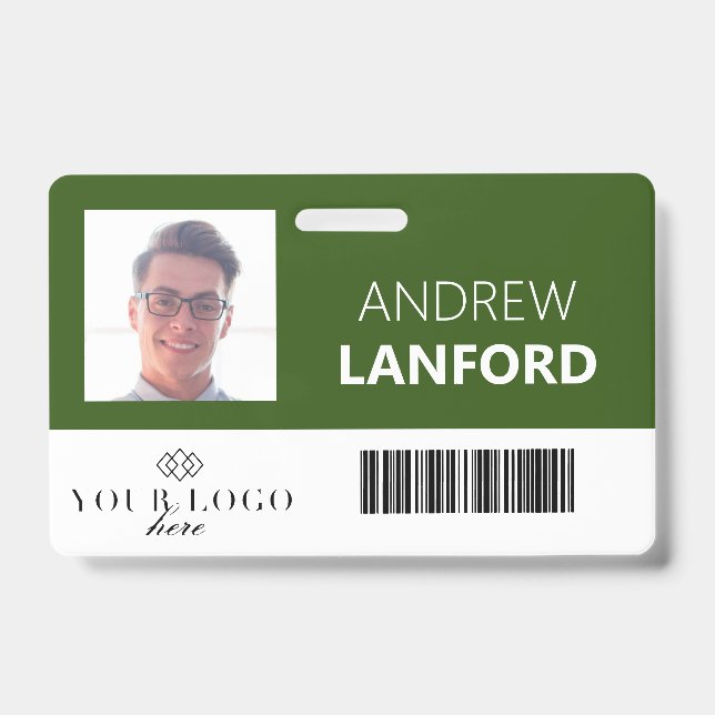 Badge Insigne de nom de l'employé| Logo et couleur perso (Front)