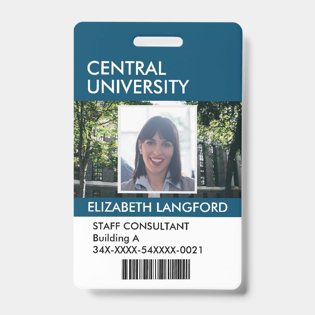 Badge Insigne de nom de l'employé| Logo et couleur perso (Avant)