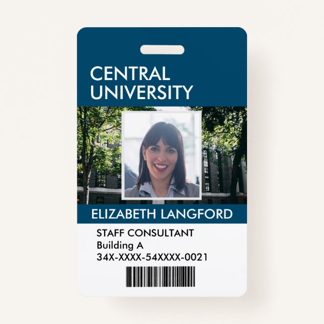 Badge Insigne de nom de l'employé| Logo et couleur perso (Devant)