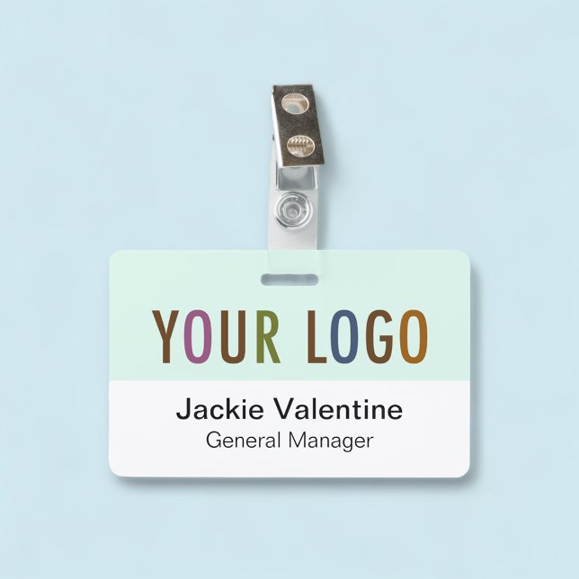 Badge Insigne de nom en plastique dur personnalisé avec  (MISOOK Employee Badge with Clip)