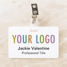 Insigne de nom en PVC personnalisé avec le logo Cl