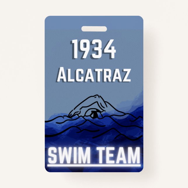 Badge Insigne de nouveauté de l'équipe de natation (Devant)